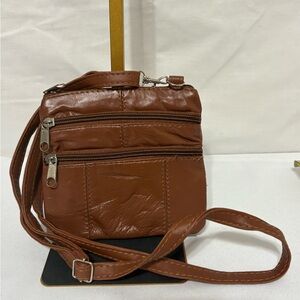 Brown Leather Crossbody Bag